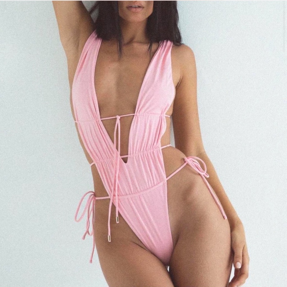 Indah Pink Heart of Gold One-Piece Swimsuit